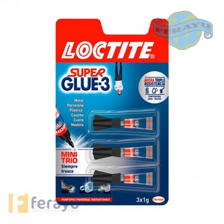 Super Glue-3 Líquido Mini Trio 3x1 gr (Loctite)