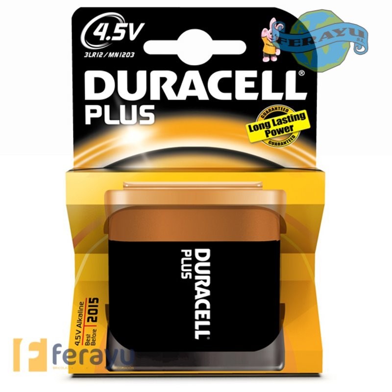 Comprar Pilas de Petaca Duracell Plus Power 3LR12 4,5V - Ilumitec