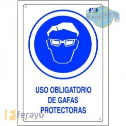 CARTEL USO OBLIGATORIO DE GAFAS PROTECTO