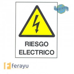 SEÑAL FIJA PVC RIESGO ELECTRIC 40X30 CM