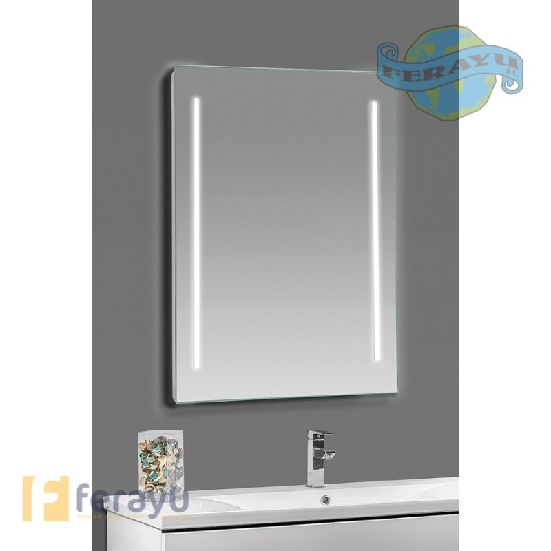 Espejo de baño Led cuadrado - Iluminado por LED con IRC >80 – Modelo  HOLANDA – MamparaStore