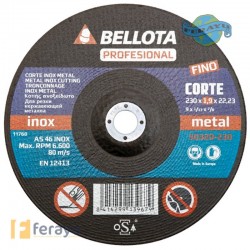 DISCO C METAL/INOX EJE FINO 230X1,9 MM