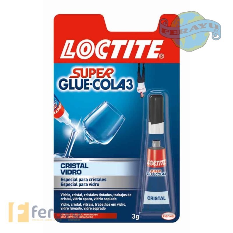 Super Glue-3 Cristal - Pegamento instantáneo 3 gr (Loctite