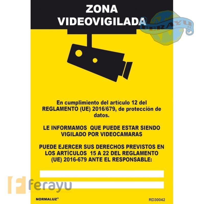 Zona videovigilada 24h amarillo - Bravo rent a car