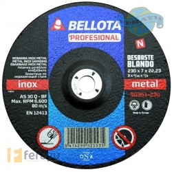 Disco abrasivo desbaste inox- metal blando 5036115 (Bellota)