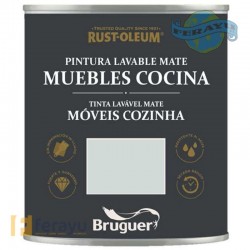 PINTURA MUEBLES COCINA GRIS CLARO MATE