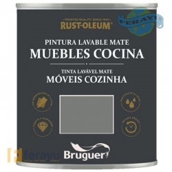 PINTURA MUEBLES COCINA GRIS OSCUR MATE